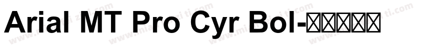 Arial MT Pro Cyr Bol字体转换
